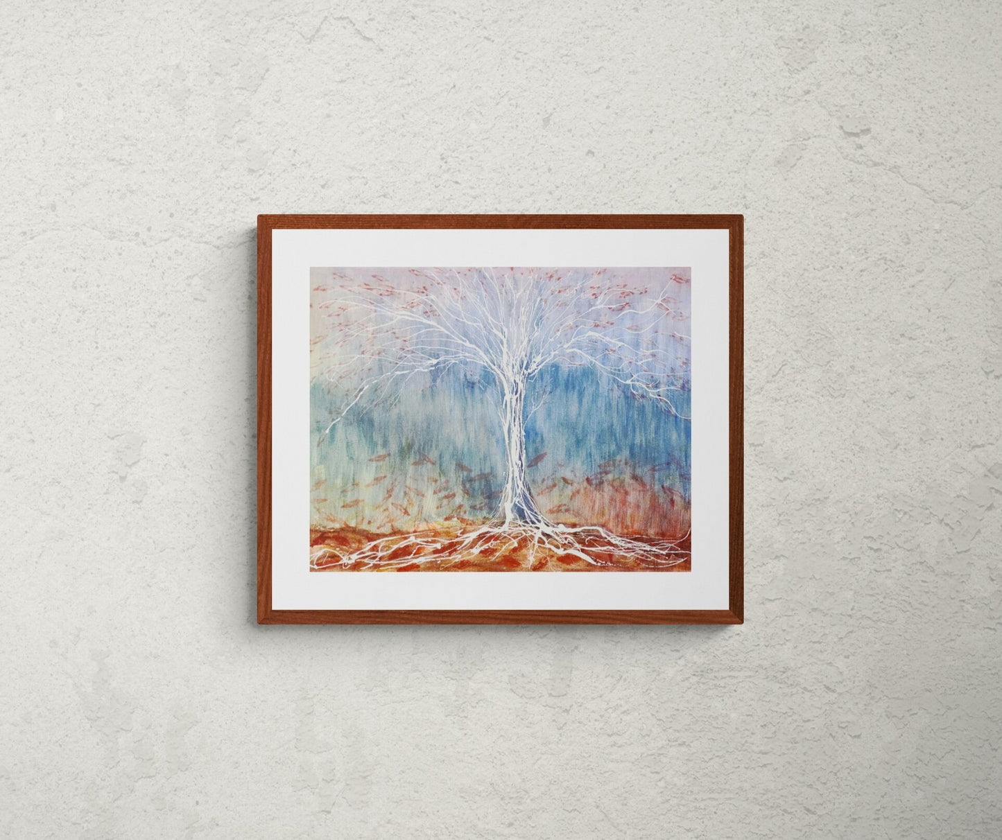 Autumn Rain watercolor painting