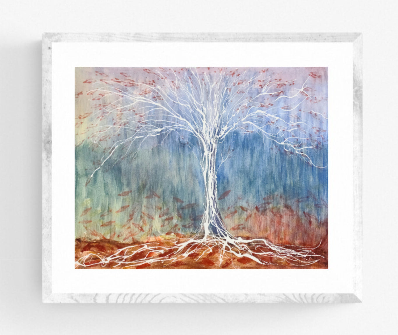 Autumn Rain watercolor painting