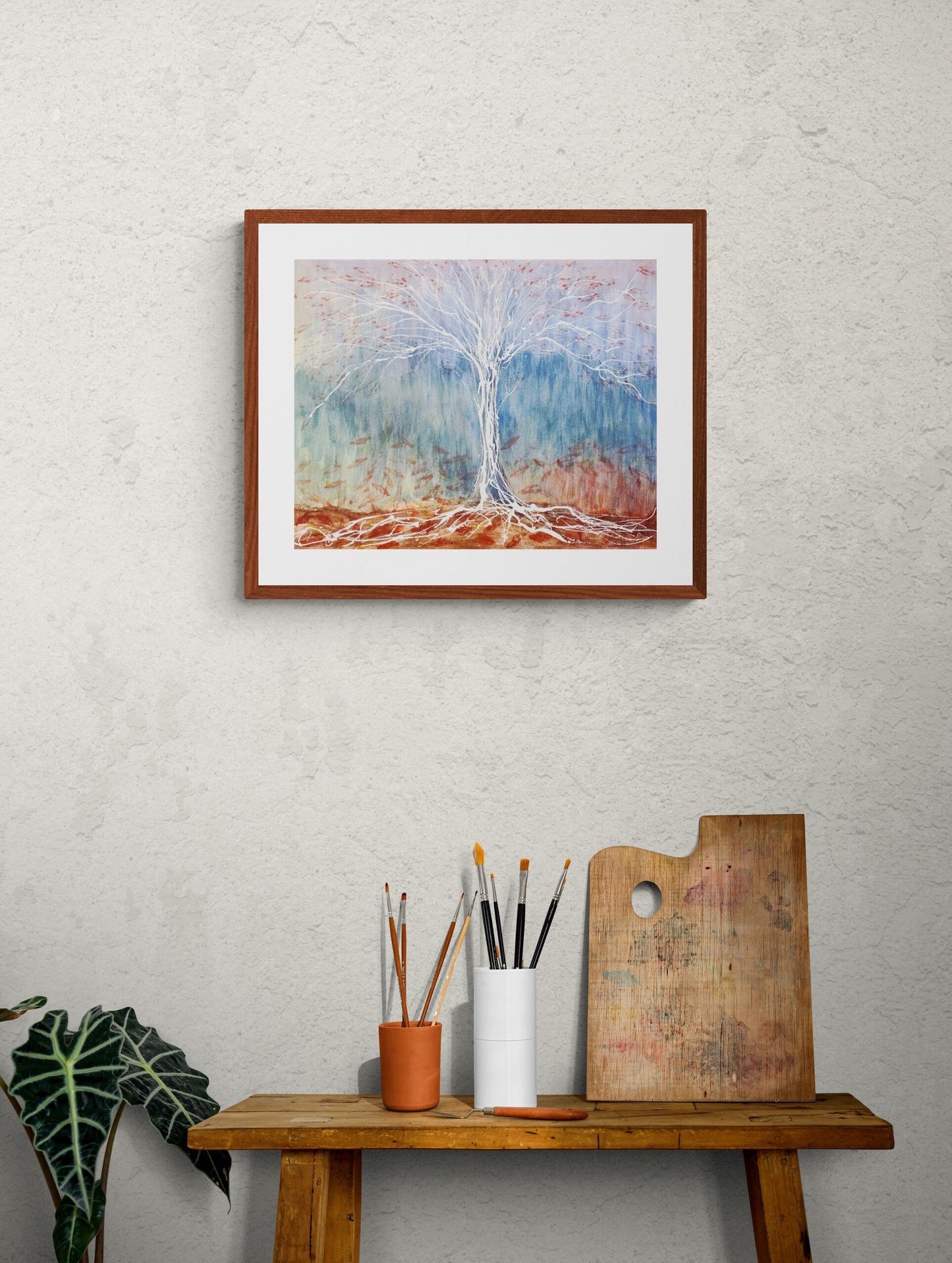 Autumn Rain watercolor painting