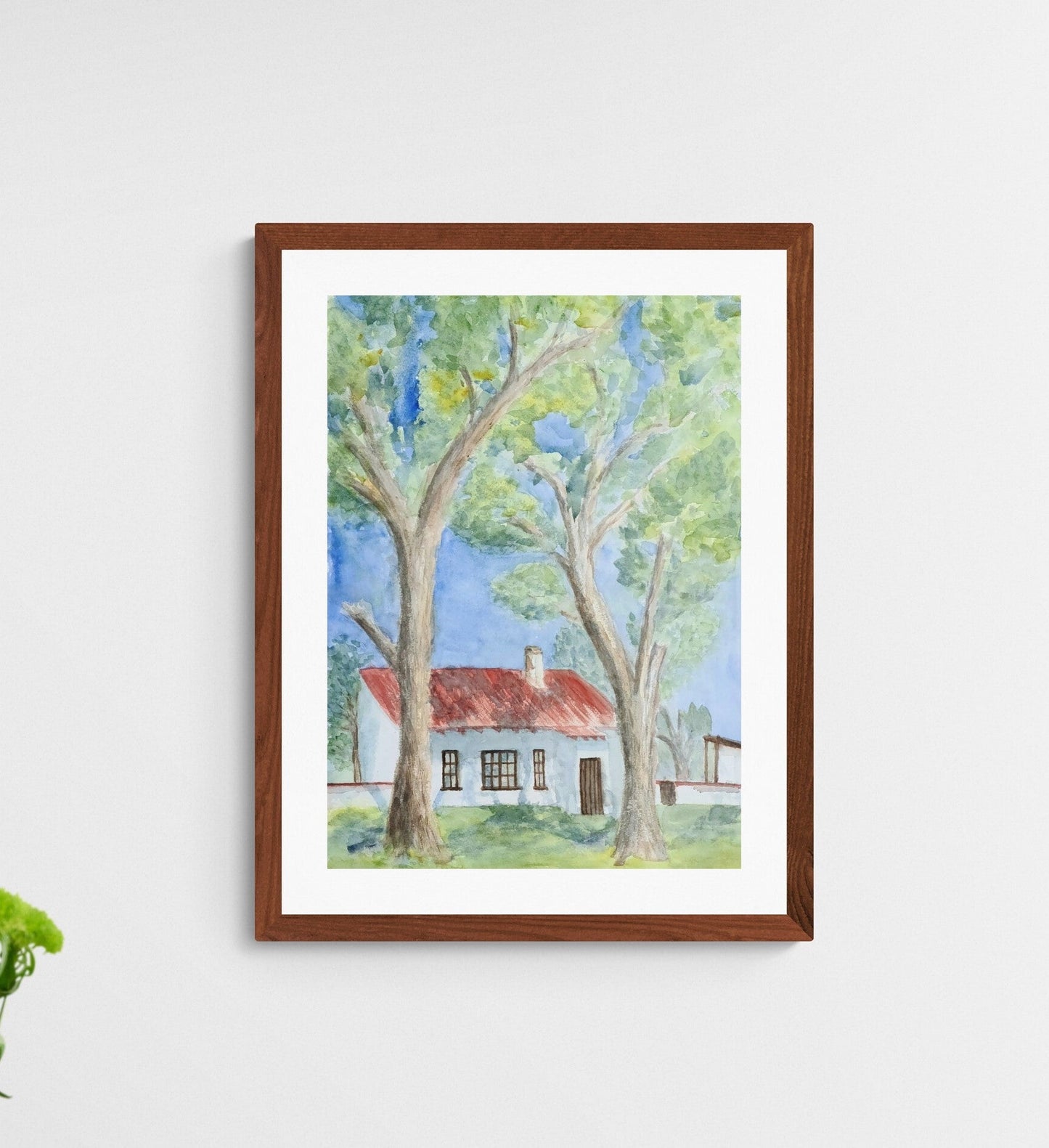 Cottonwoods watercolor painting