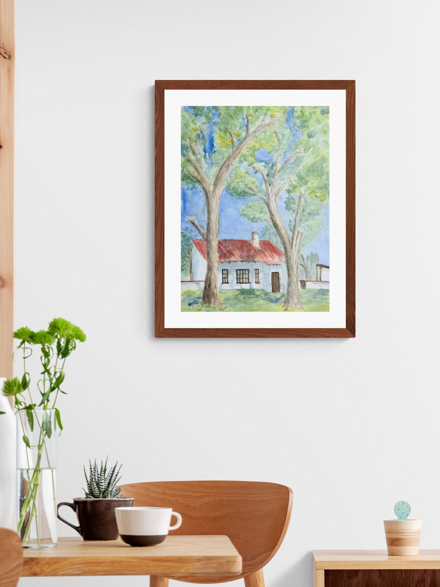 Cottonwoods watercolor painting