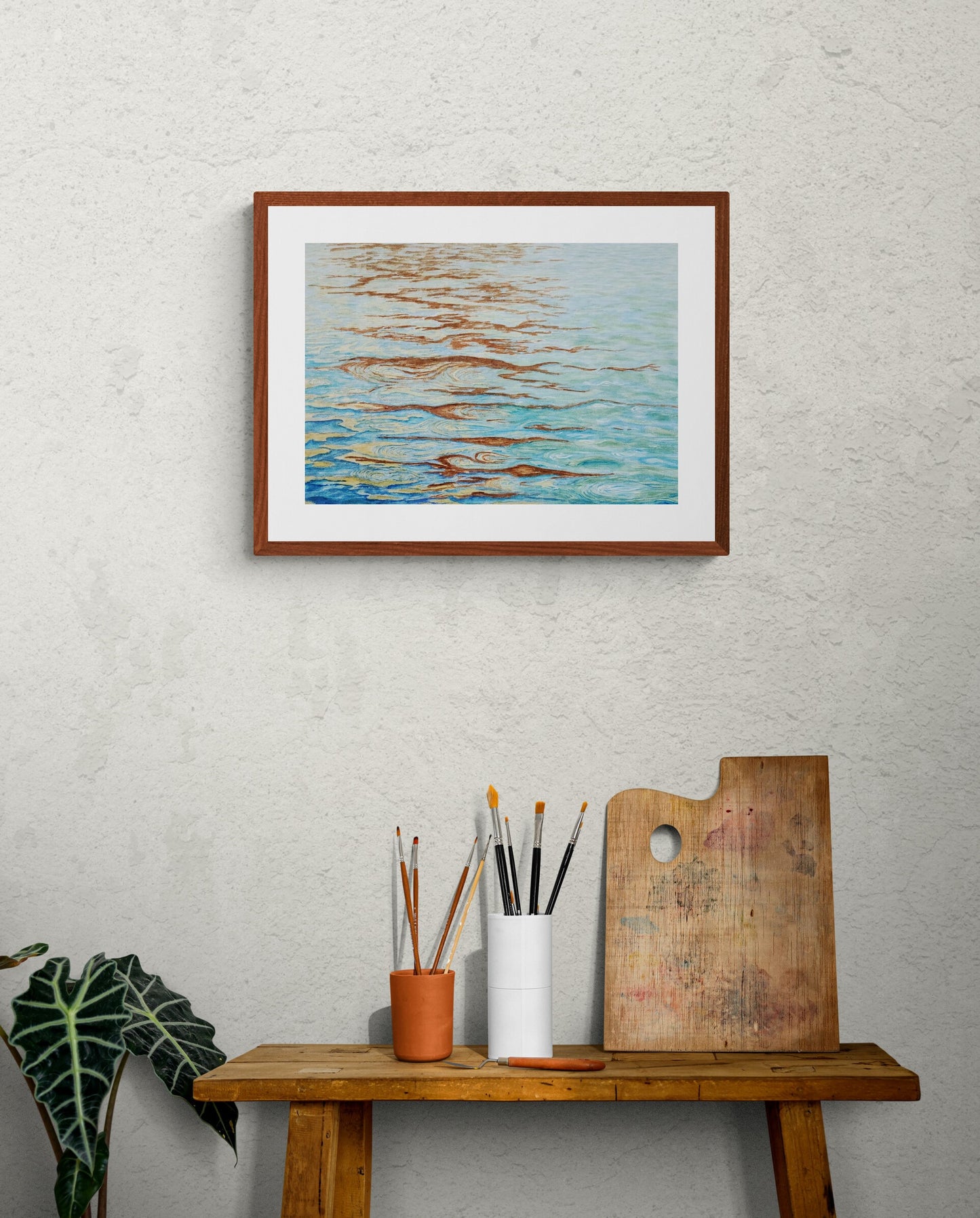 Flow watercolor painting