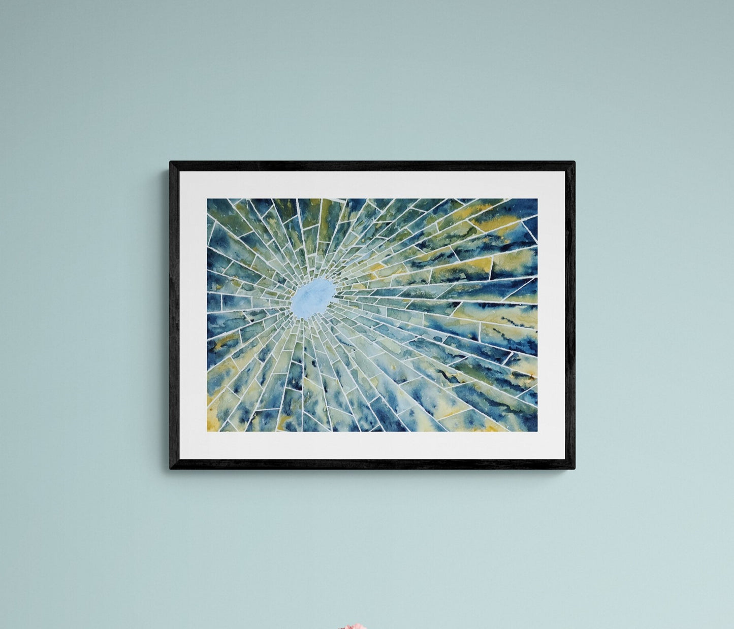 Fractal watercolor painting