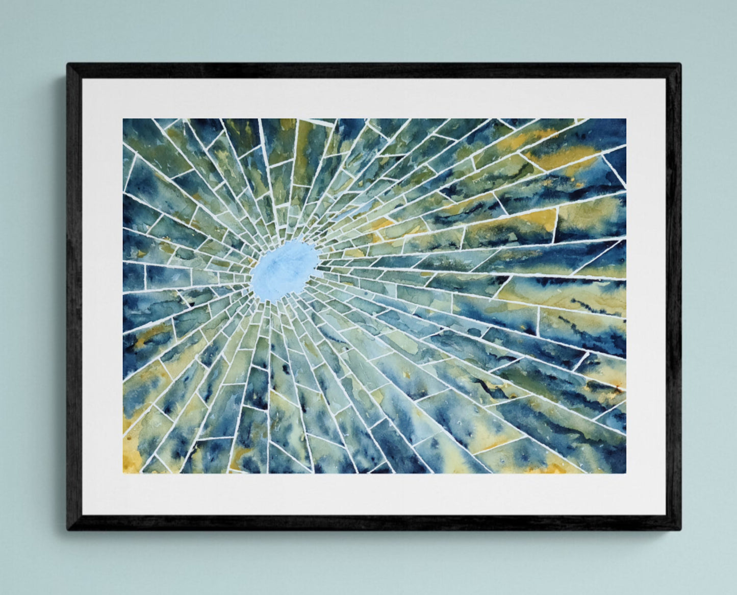 Fractal watercolor painting