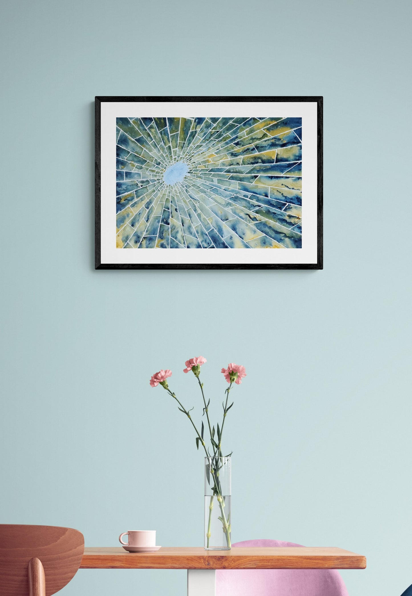 Fractal watercolor painting