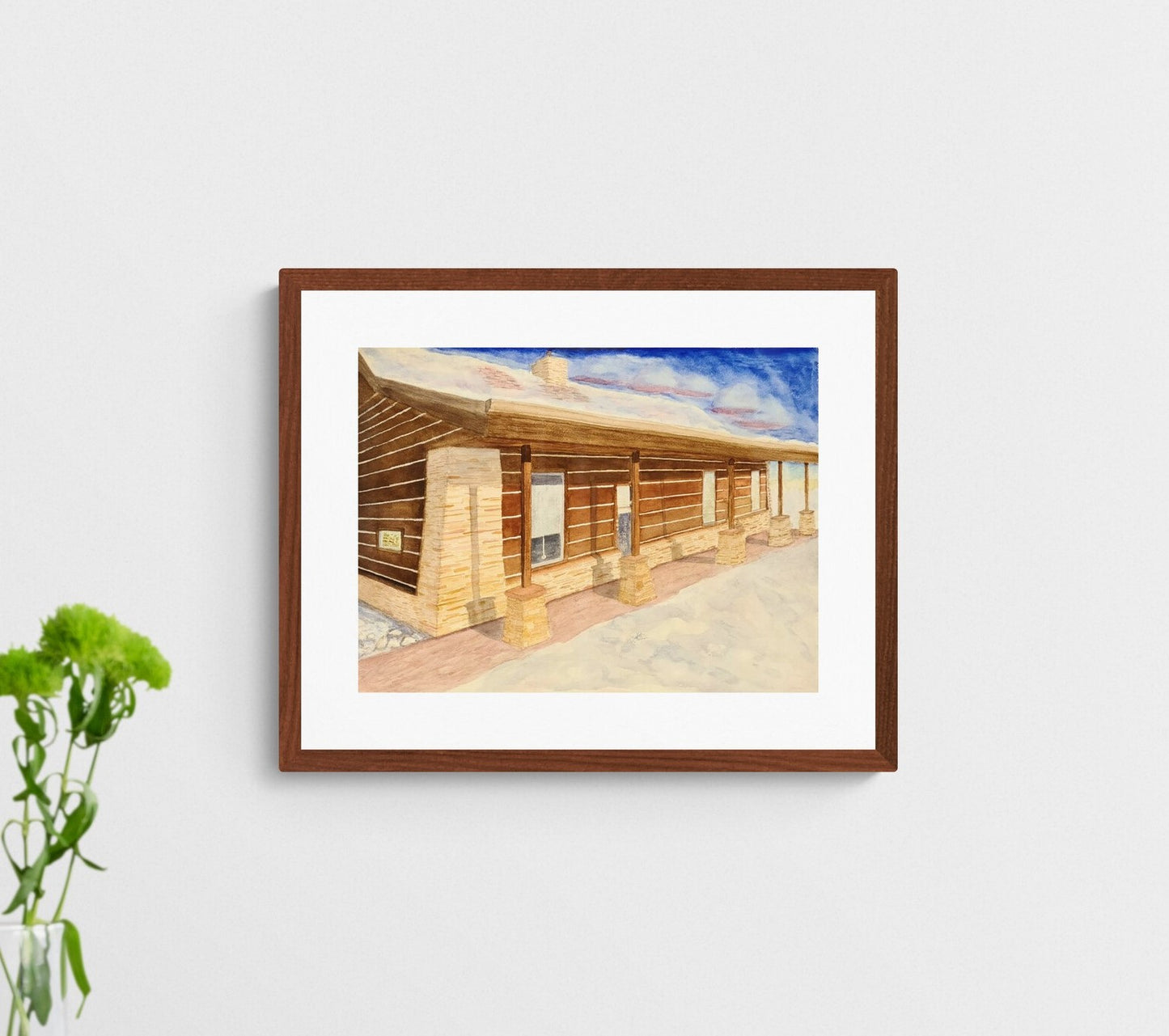 Golden Manor watercolor painting