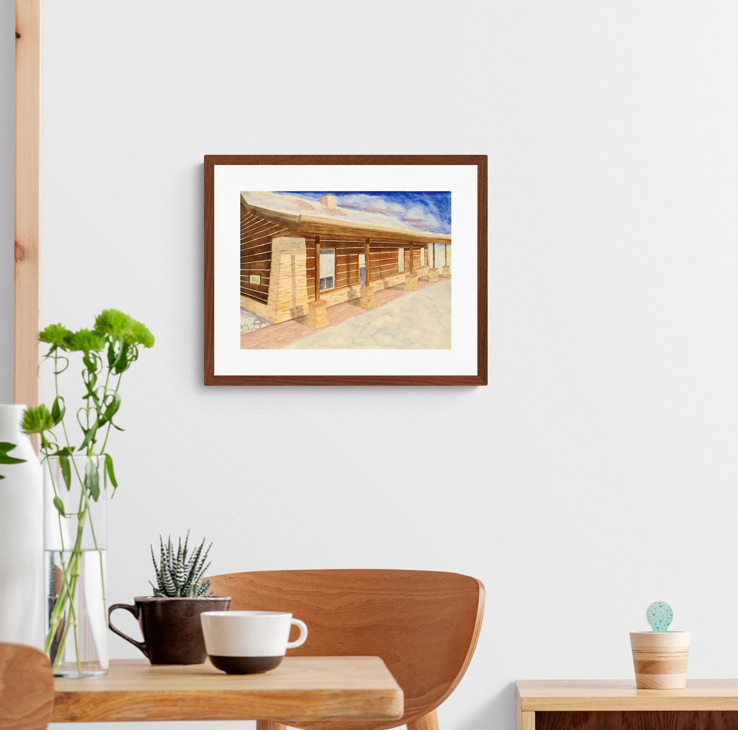 Golden Manor watercolor painting