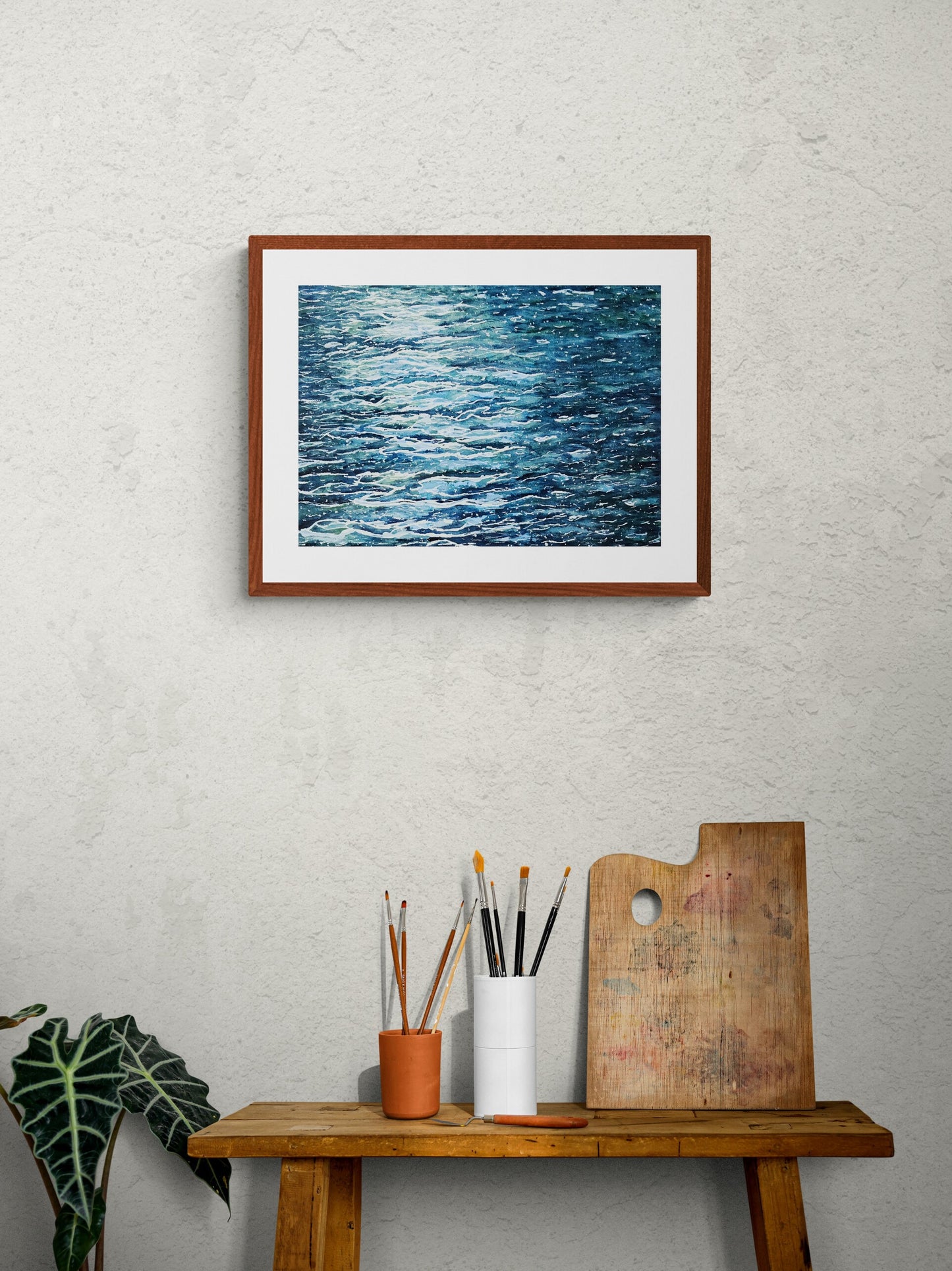 Moonlit Ripples watercolor painting