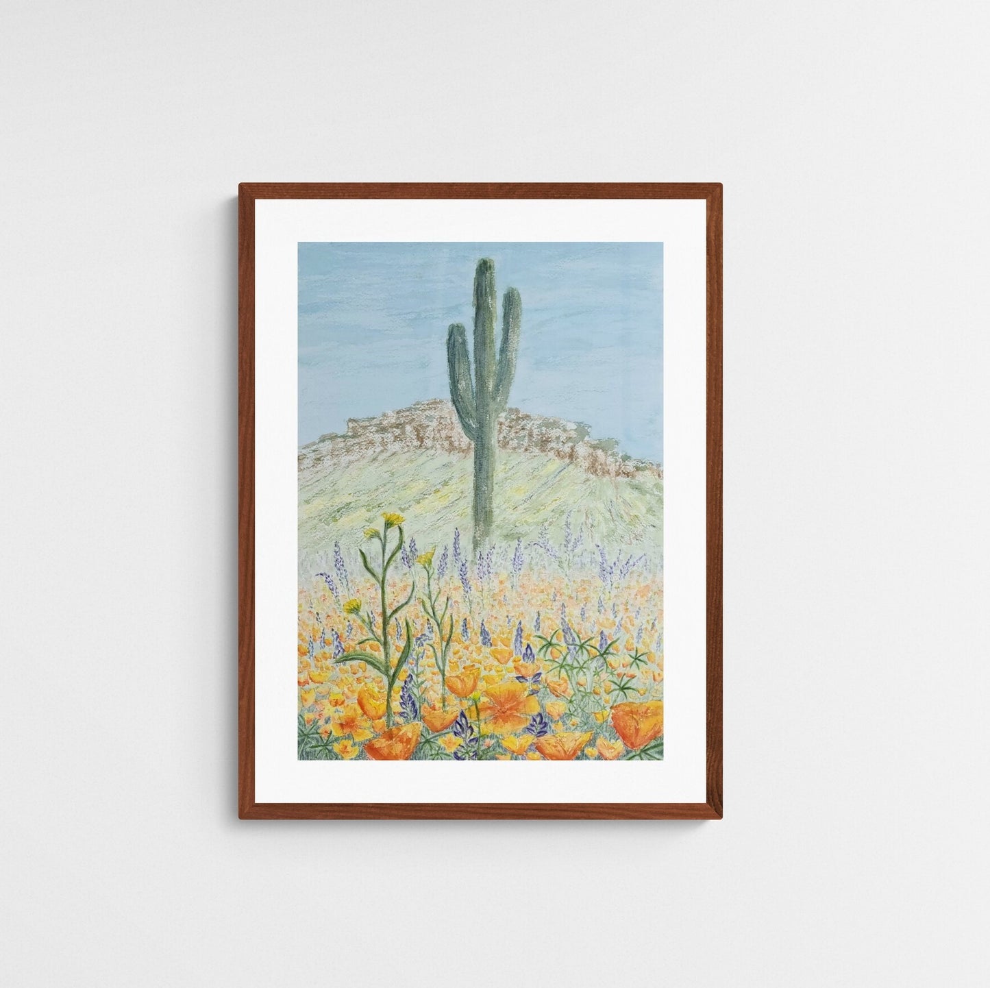 Picacho Superbloom watercolor painting