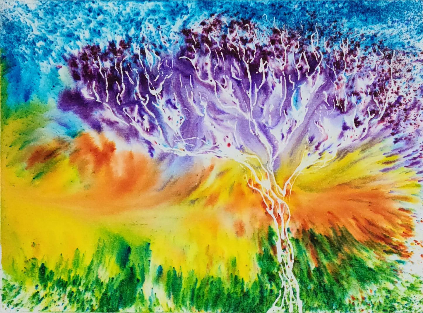 Primal Flow watercolor painting
