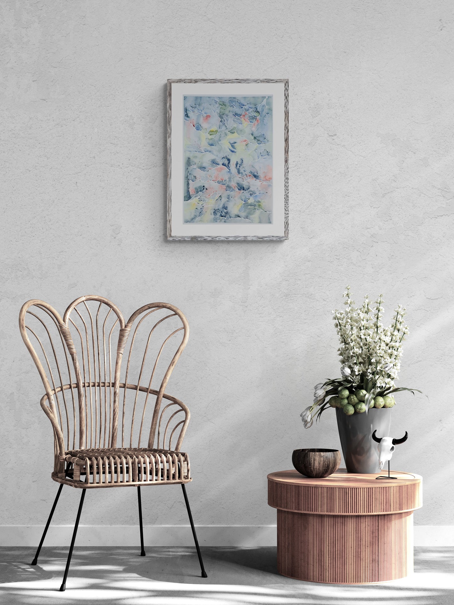 Abstract Pastels watercolor painting