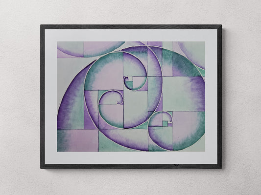 Fibonacci Dream watercolor painting