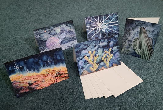 Night Skies Greeting Cards - pack of 5
